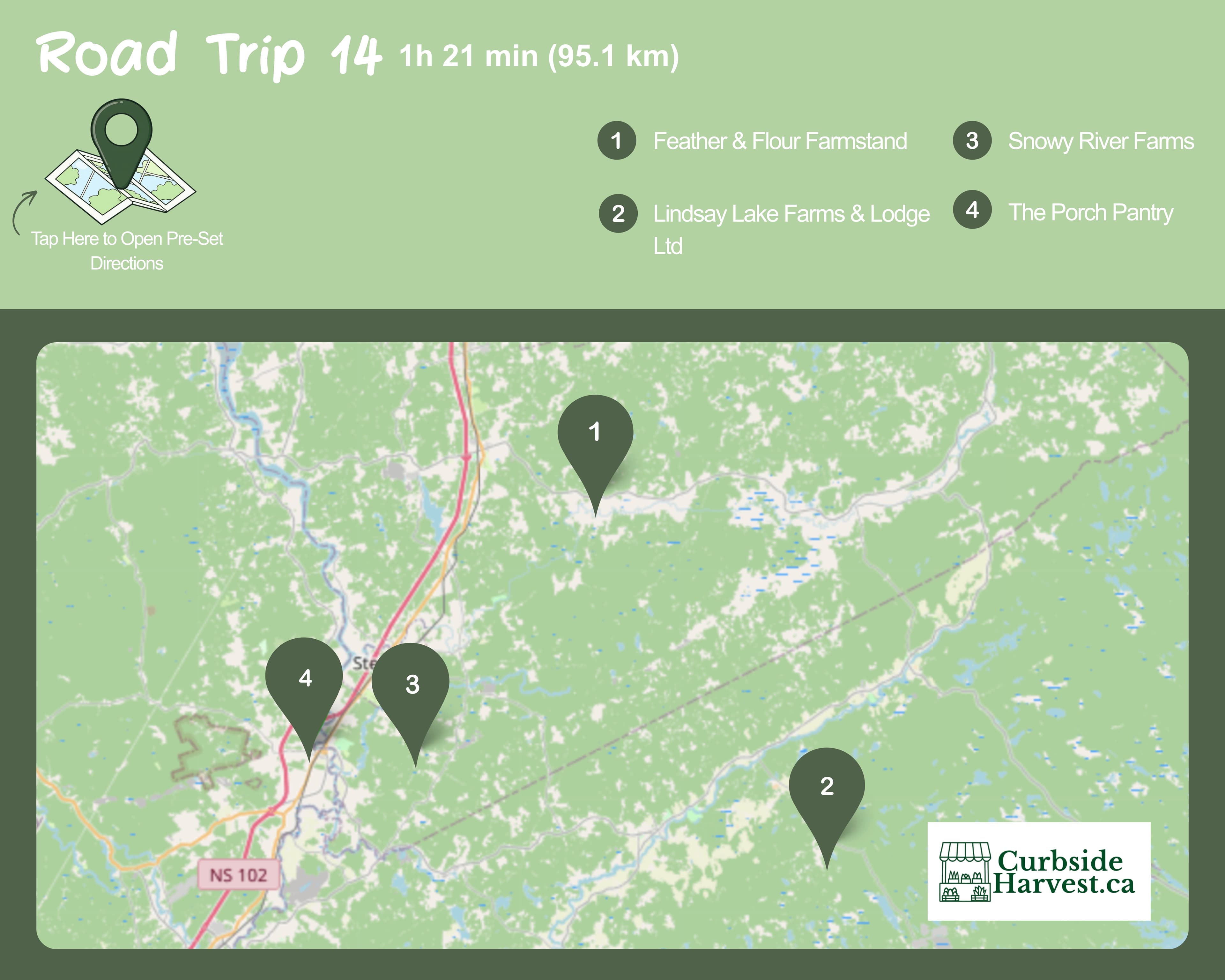 Around Stewiacke — Colchester County route preview
