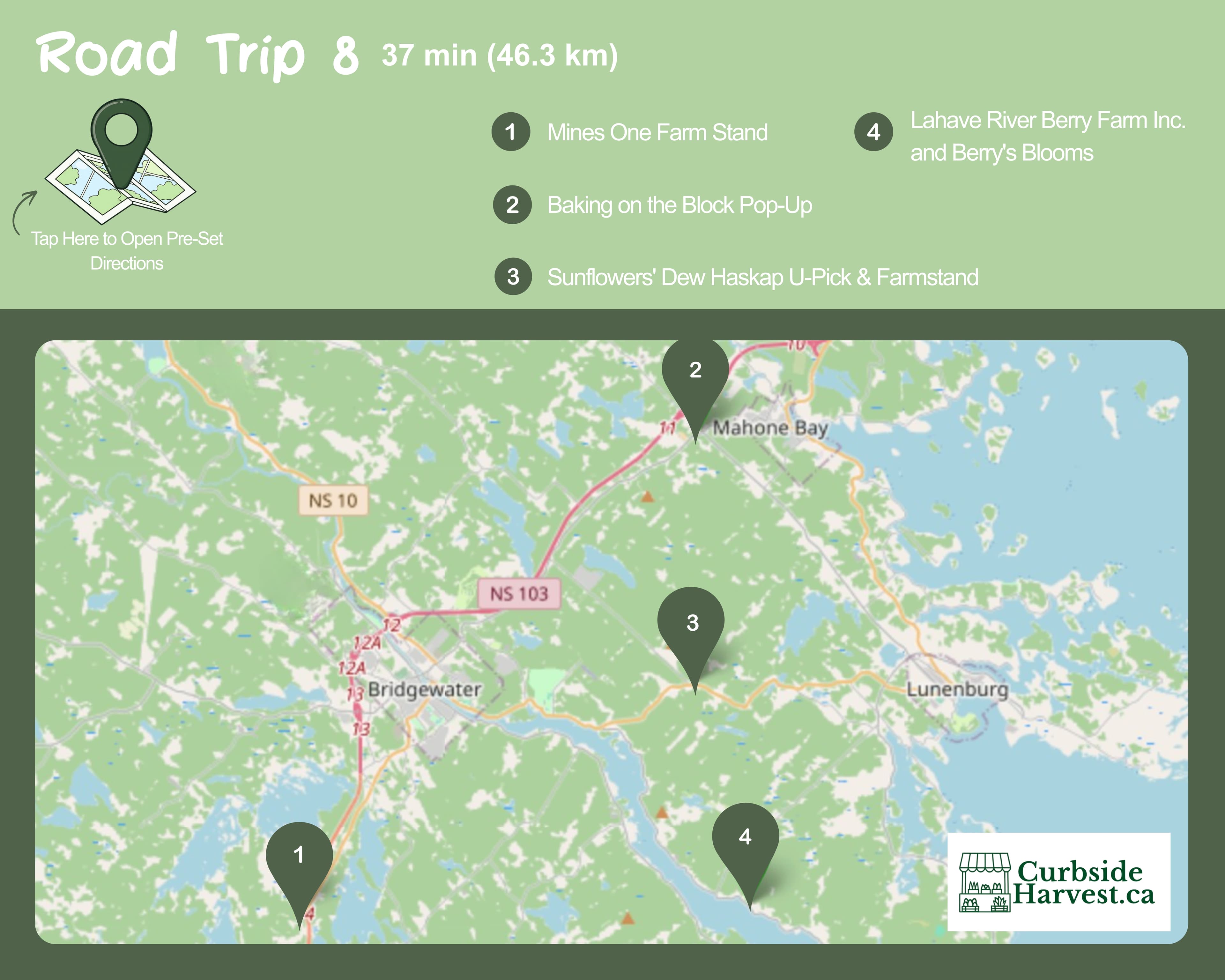 Around Lunenburg — Lunenburg County route preview