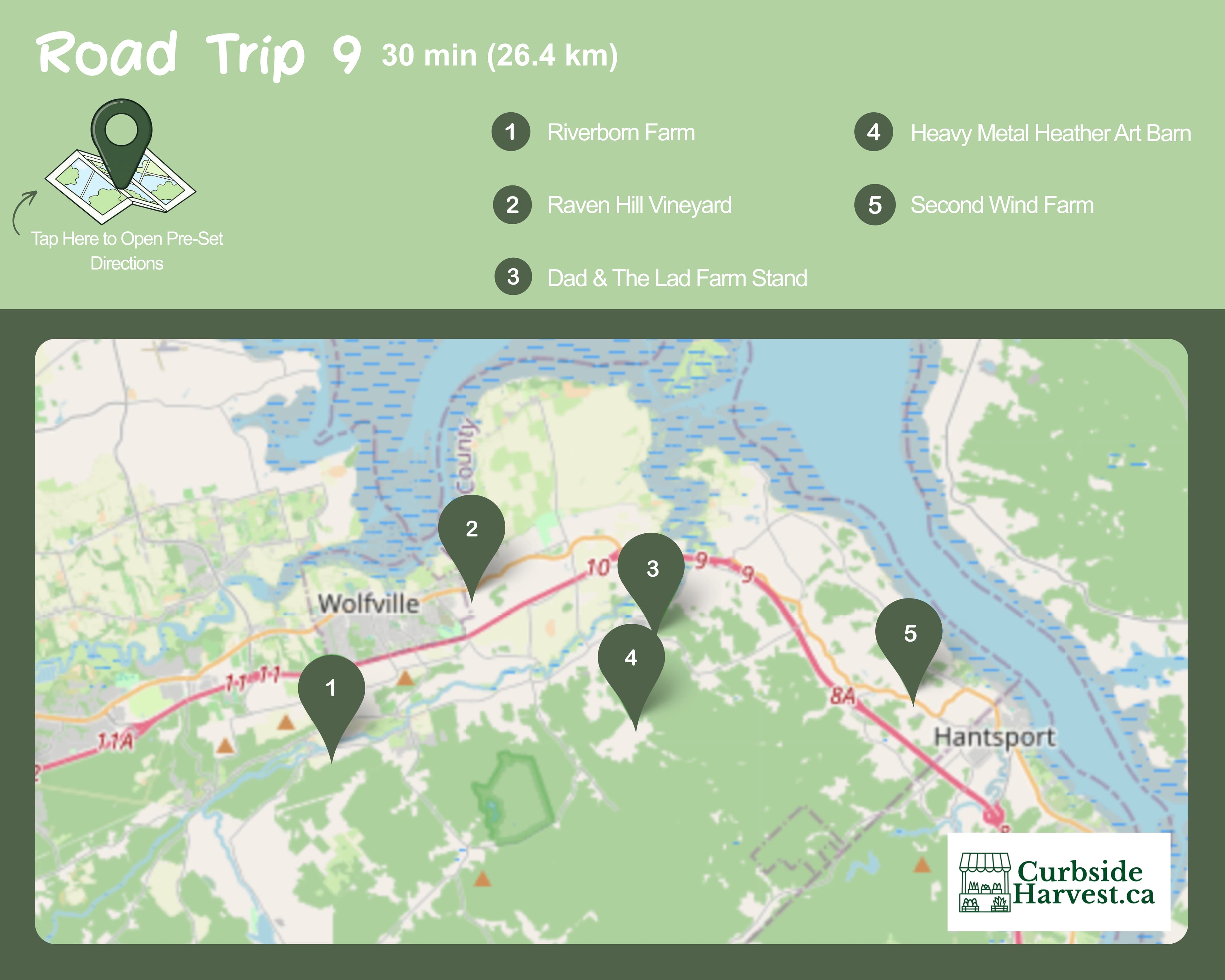 Around Wolfville — Annapolis Valley route preview