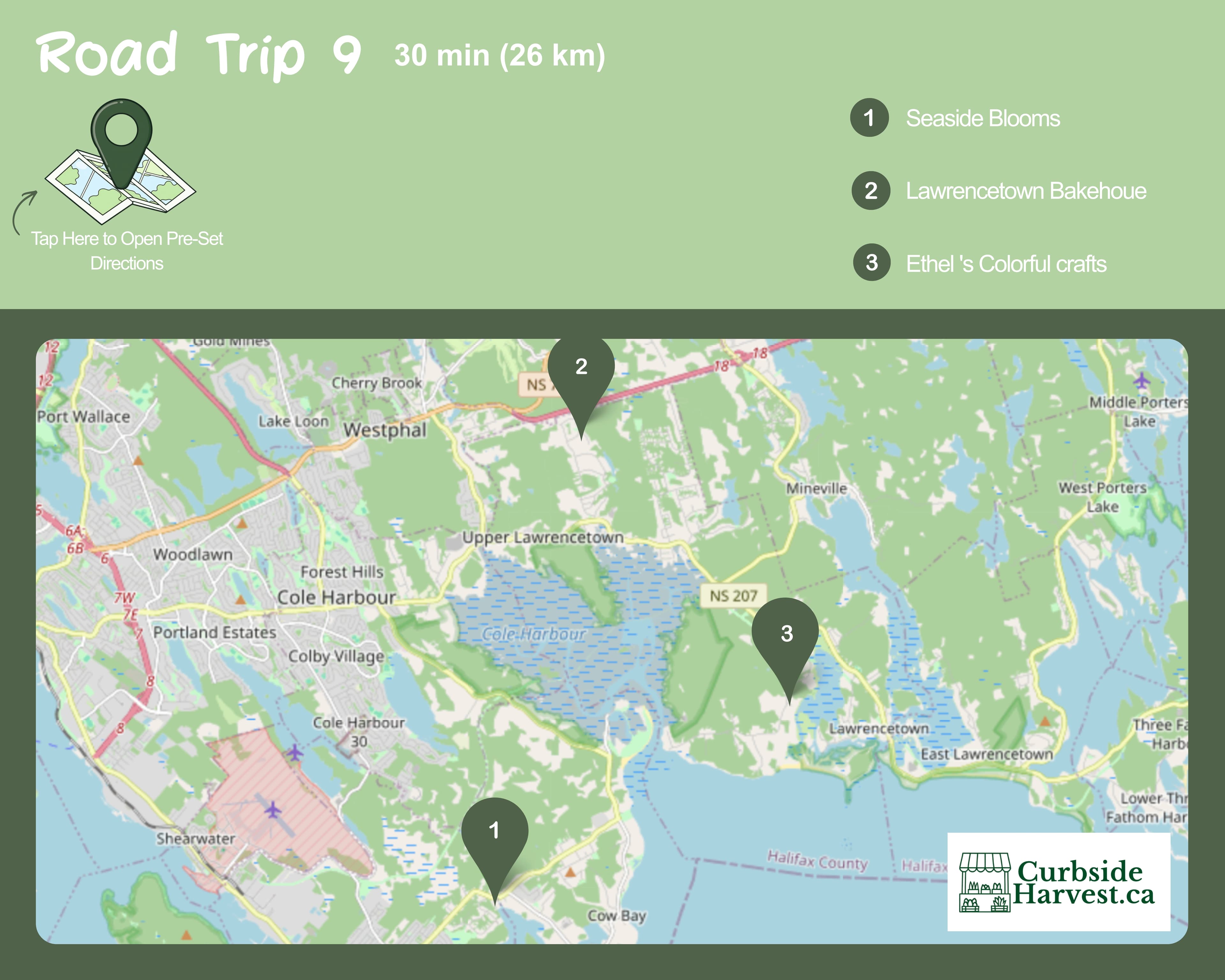 Cole Harbour–Lawrencetown Area — Halifax Regional Municipality route preview